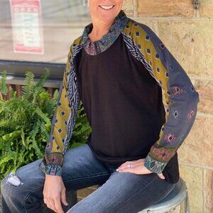 Parsley & Sage Mock Cowl neck sweater top Small